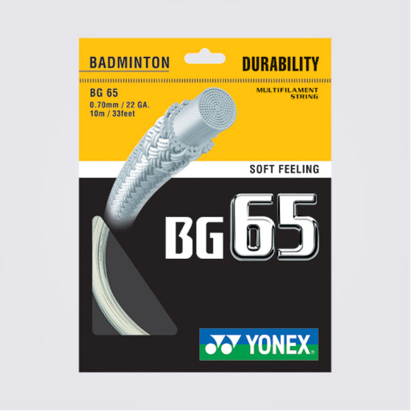 YONEX BG 65 Badminton Strings Amber 0.70mm 